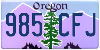 OR license plate 985CFJ