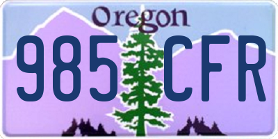 OR license plate 985CFR