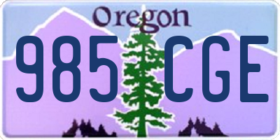 OR license plate 985CGE