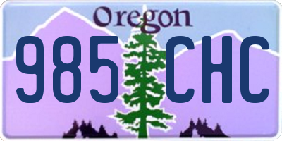 OR license plate 985CHC