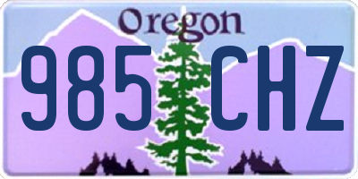OR license plate 985CHZ