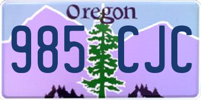 OR license plate 985CJC