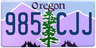 OR license plate 985CJJ