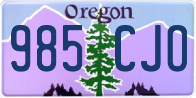 OR license plate 985CJO