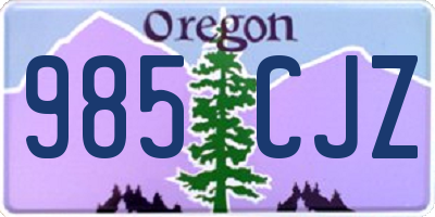 OR license plate 985CJZ