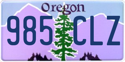 OR license plate 985CLZ