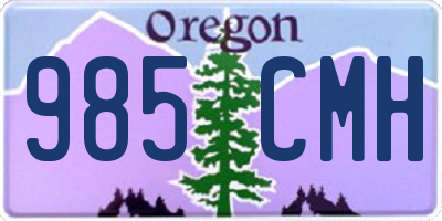 OR license plate 985CMH