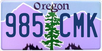 OR license plate 985CMK