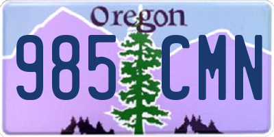 OR license plate 985CMN