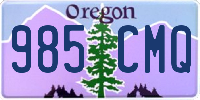 OR license plate 985CMQ