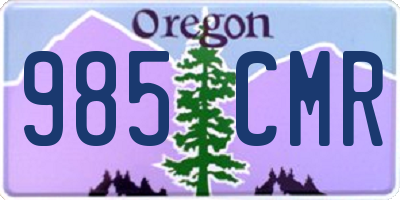 OR license plate 985CMR
