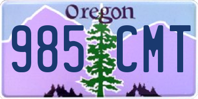 OR license plate 985CMT