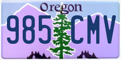 OR license plate 985CMV