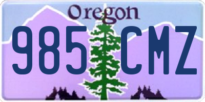 OR license plate 985CMZ