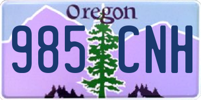 OR license plate 985CNH