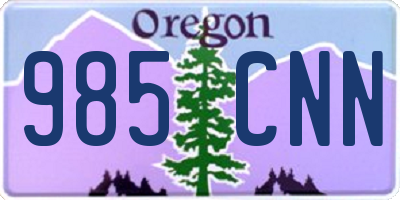 OR license plate 985CNN