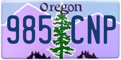 OR license plate 985CNP