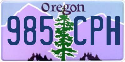OR license plate 985CPH