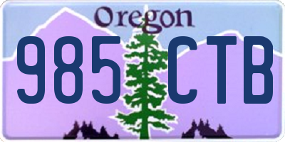 OR license plate 985CTB