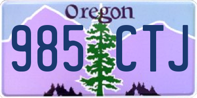 OR license plate 985CTJ