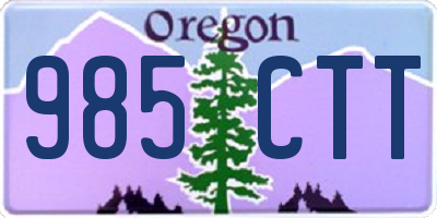 OR license plate 985CTT