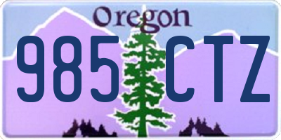 OR license plate 985CTZ