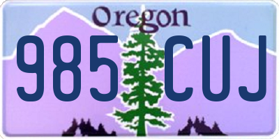 OR license plate 985CUJ