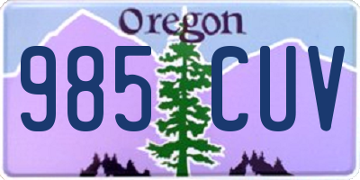 OR license plate 985CUV