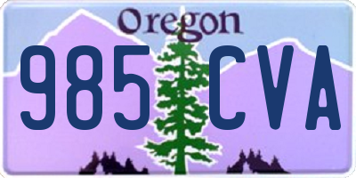 OR license plate 985CVA