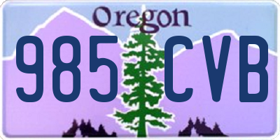 OR license plate 985CVB