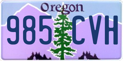 OR license plate 985CVH