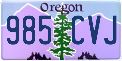 OR license plate 985CVJ