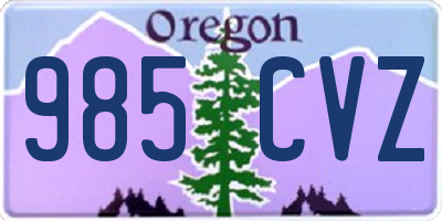 OR license plate 985CVZ