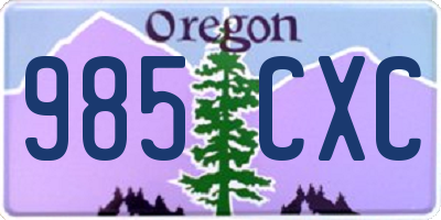 OR license plate 985CXC