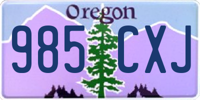 OR license plate 985CXJ