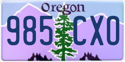 OR license plate 985CXO