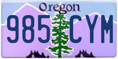 OR license plate 985CYM