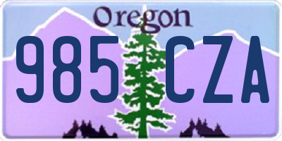 OR license plate 985CZA