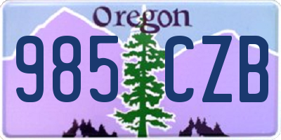 OR license plate 985CZB