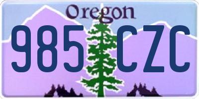 OR license plate 985CZC