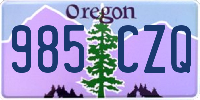 OR license plate 985CZQ