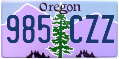 OR license plate 985CZZ