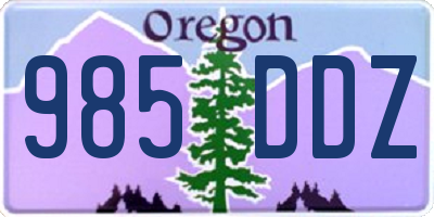 OR license plate 985DDZ