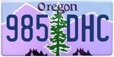 OR license plate 985DHC