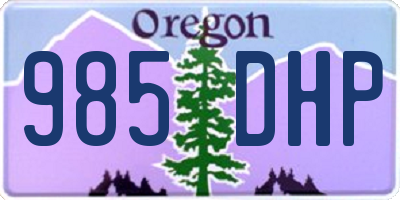 OR license plate 985DHP