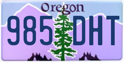 OR license plate 985DHT