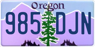 OR license plate 985DJN