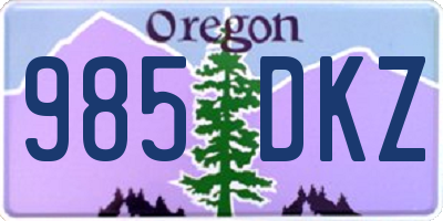 OR license plate 985DKZ