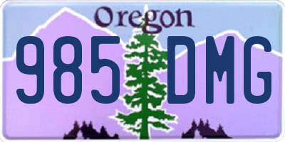 OR license plate 985DMG