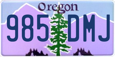 OR license plate 985DMJ